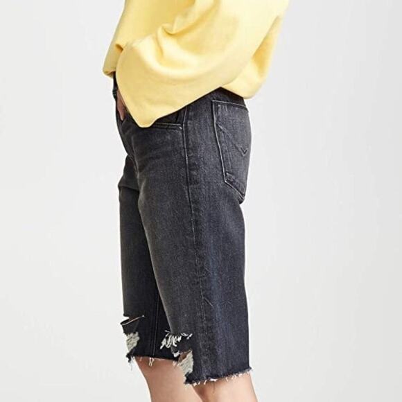Hudson Sloane Long Cut-Off Distressed Shorts NWT - Picture 3 of 9